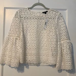 NWT Eyelet Cream J. Crew Blouse - size 4